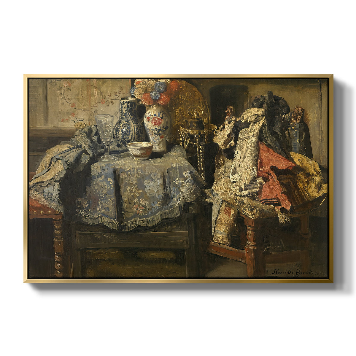 Still Life Requisites, 1885 - Floater Framed Canvas Print