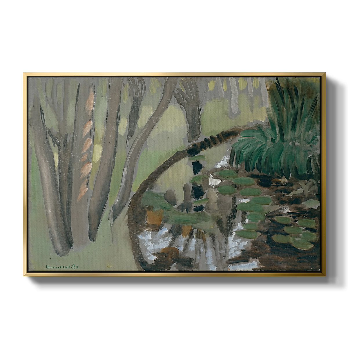 The Stream, Maintenon, 1918 - Floater Framed Canvas Print