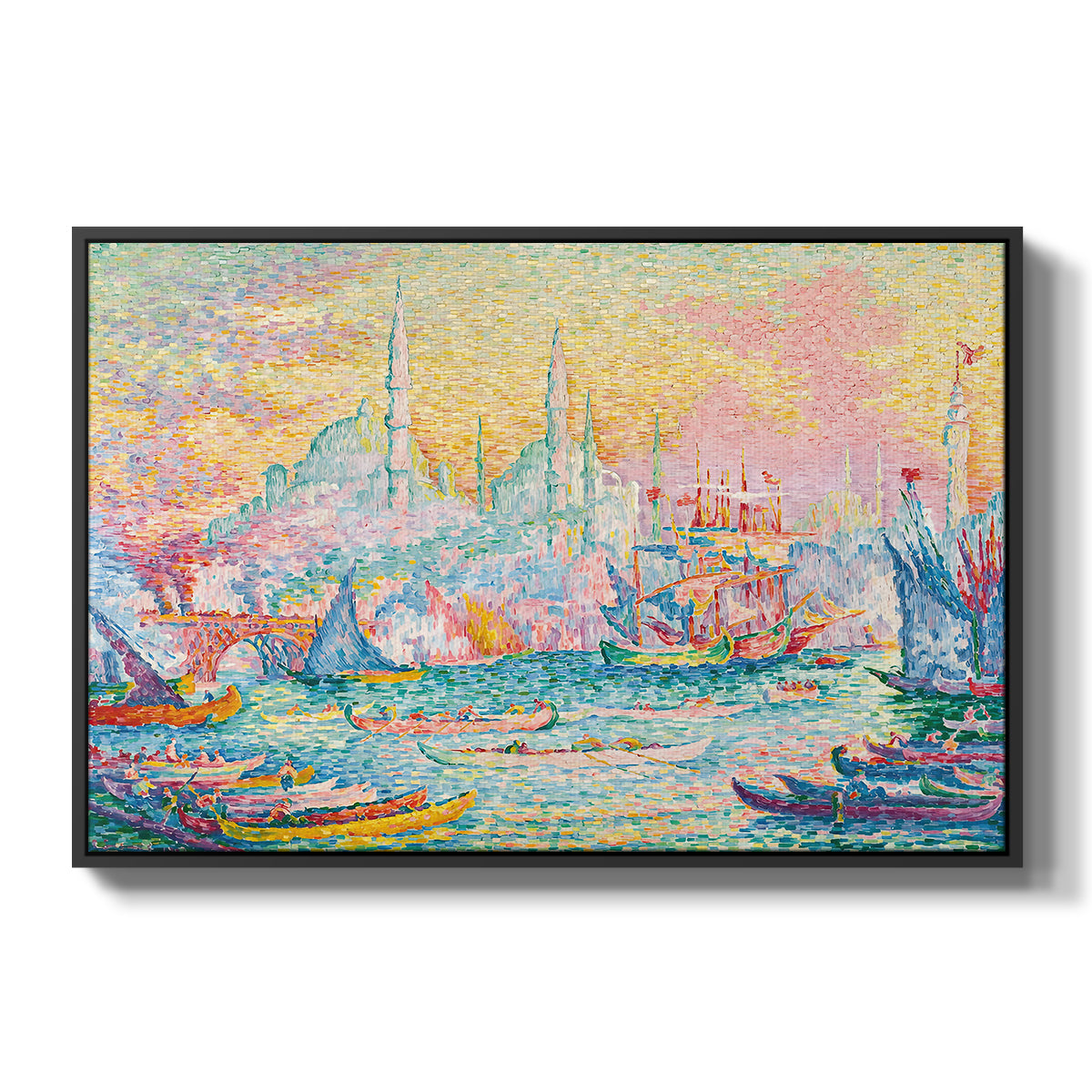 The Golden Horn, Constantinople, 1907 - Floater Framed Canvas Print