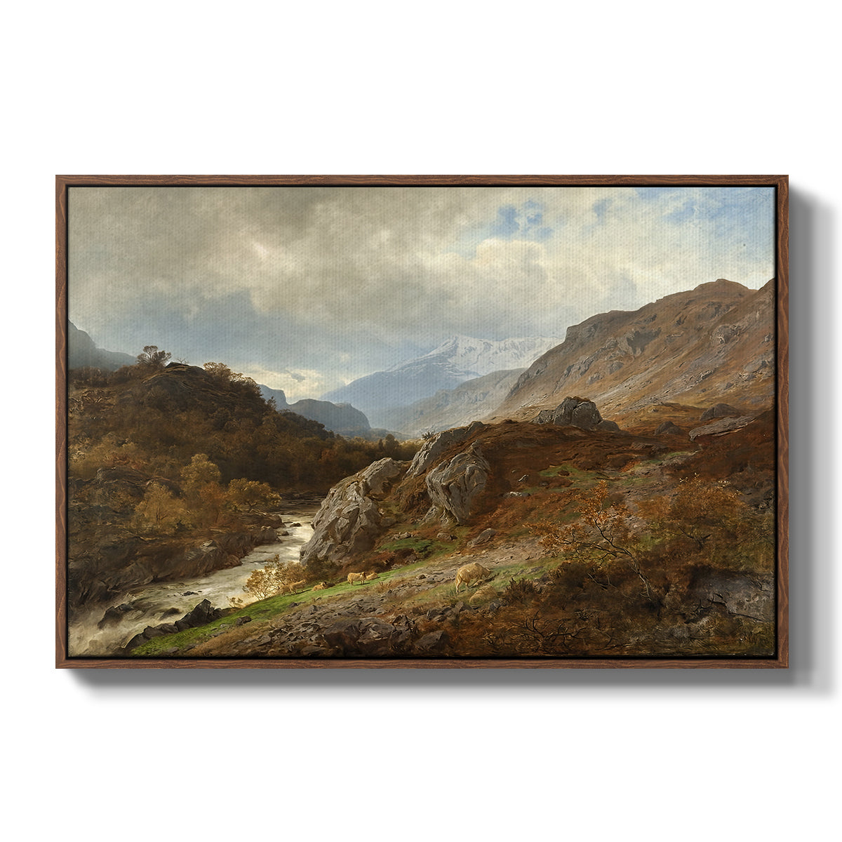 Mountain Landscape, 1864 - Floater Framed Canvas Print