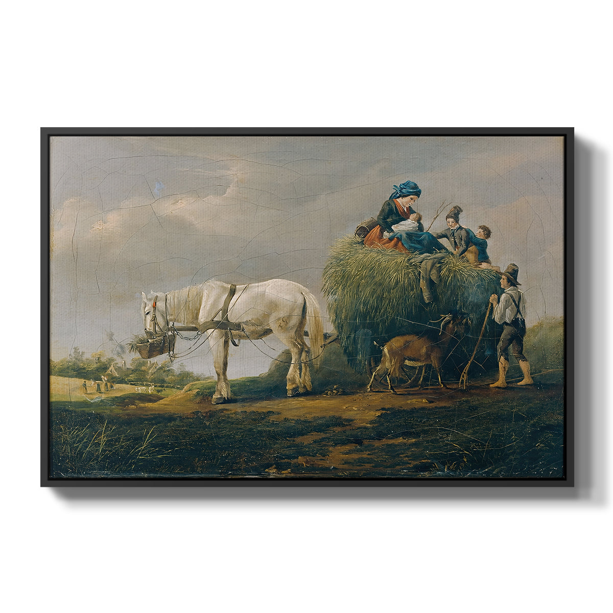 The Hay Wagon (Der Heuwagen), 1824 - Floater Framed Canvas Print