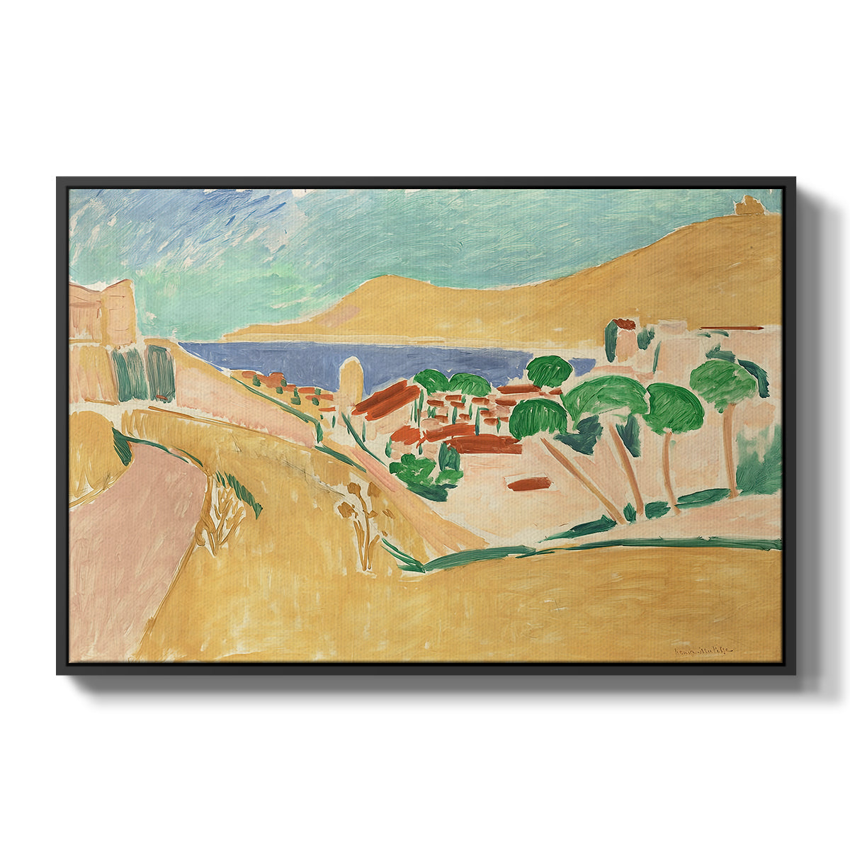 Collioure in August, c. 1911 - Floater Framed Canvas Print