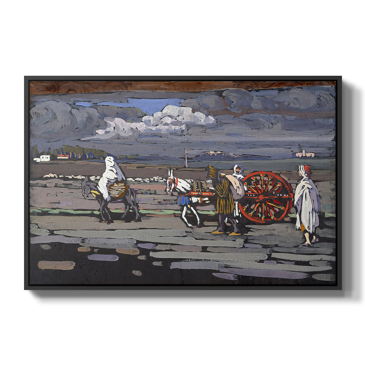 Country Road (Landstrasse), 1905 - Floater Framed Canvas Print