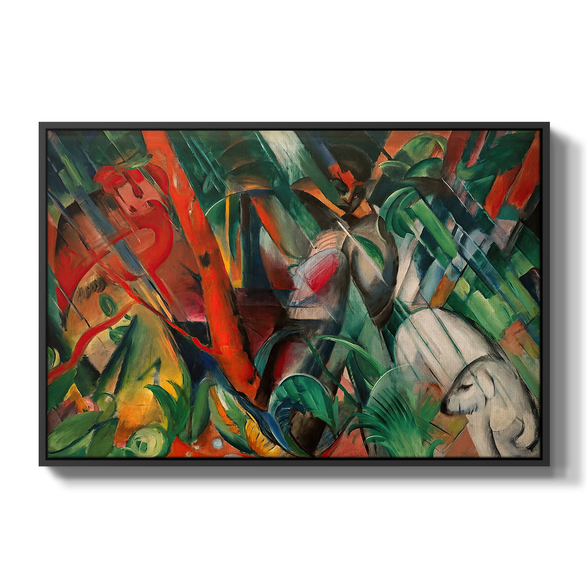 In the Rain, 1912 - Floater Framed Canvas Print