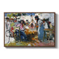 Net Menders in Valencia, 1909 - Floater Framed Canvas Print