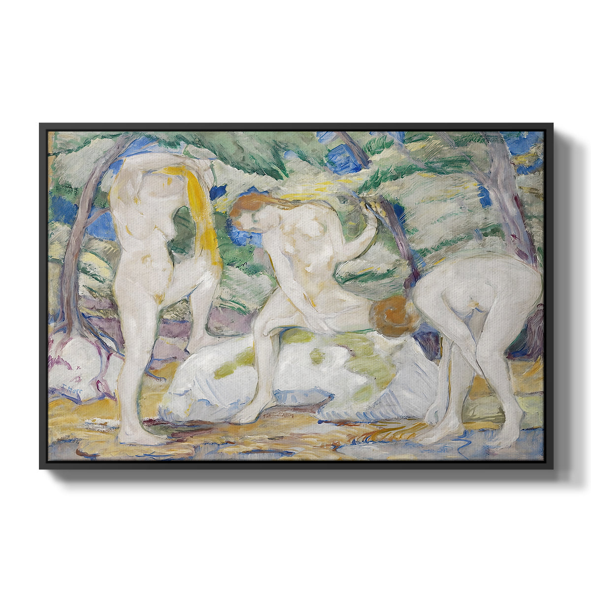 Bathing Women, 1910 - Floater Framed Canvas Print
