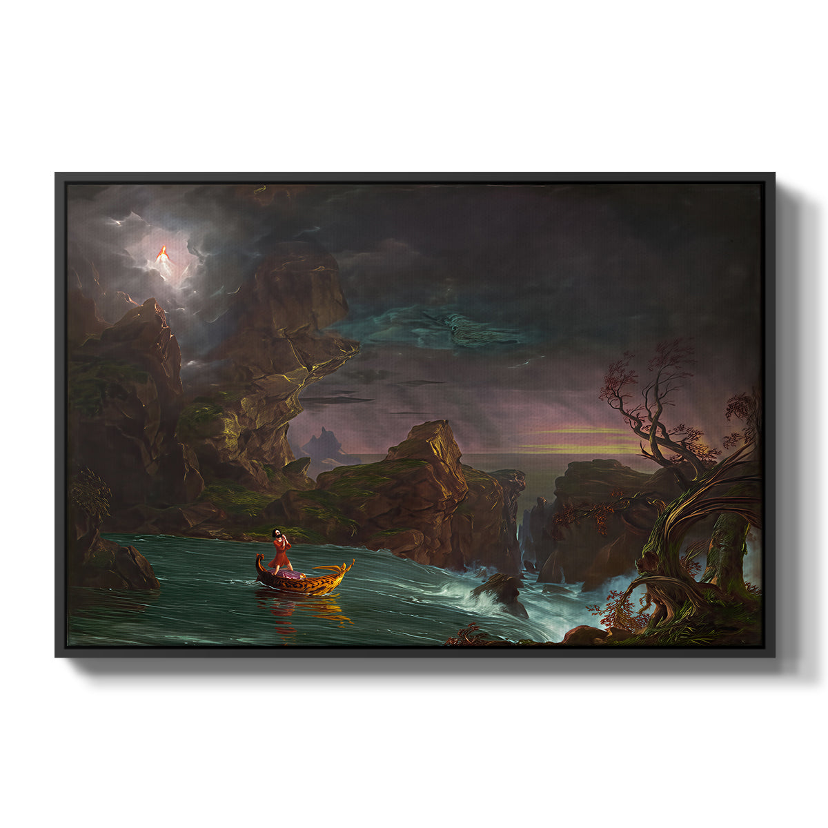 The Voyage of Life: Manhood, 1842 - Floater Framed Canvas Print