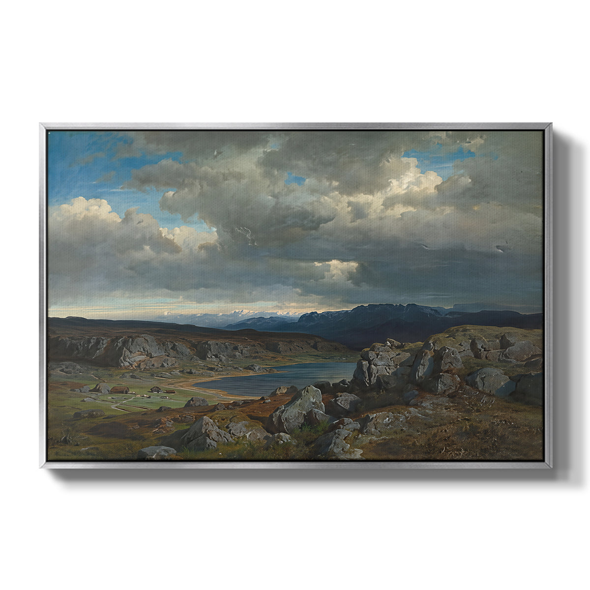 Norwegian Highlands, 1857 - Floater Framed Canvas Print