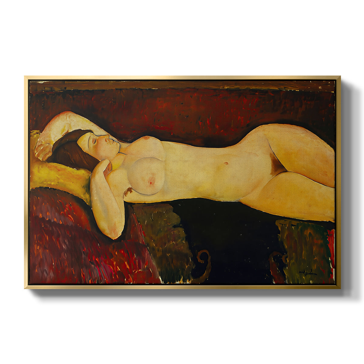 Reclining Nude (Nu couché), 1919 - Floater Framed Canvas Print