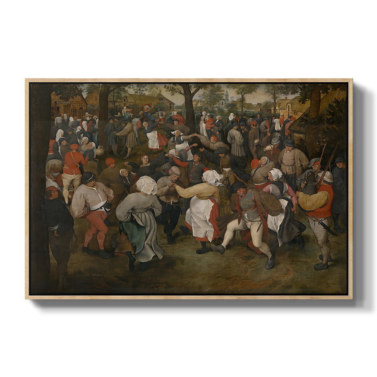 The Wedding Dance, c. 1566 - Floater Framed Canvas Print
