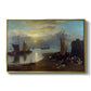Sun Rising through Vapour: Fishermen Cleaning and Selling Fish, c. 1807 - Floater Framed Canvas Print