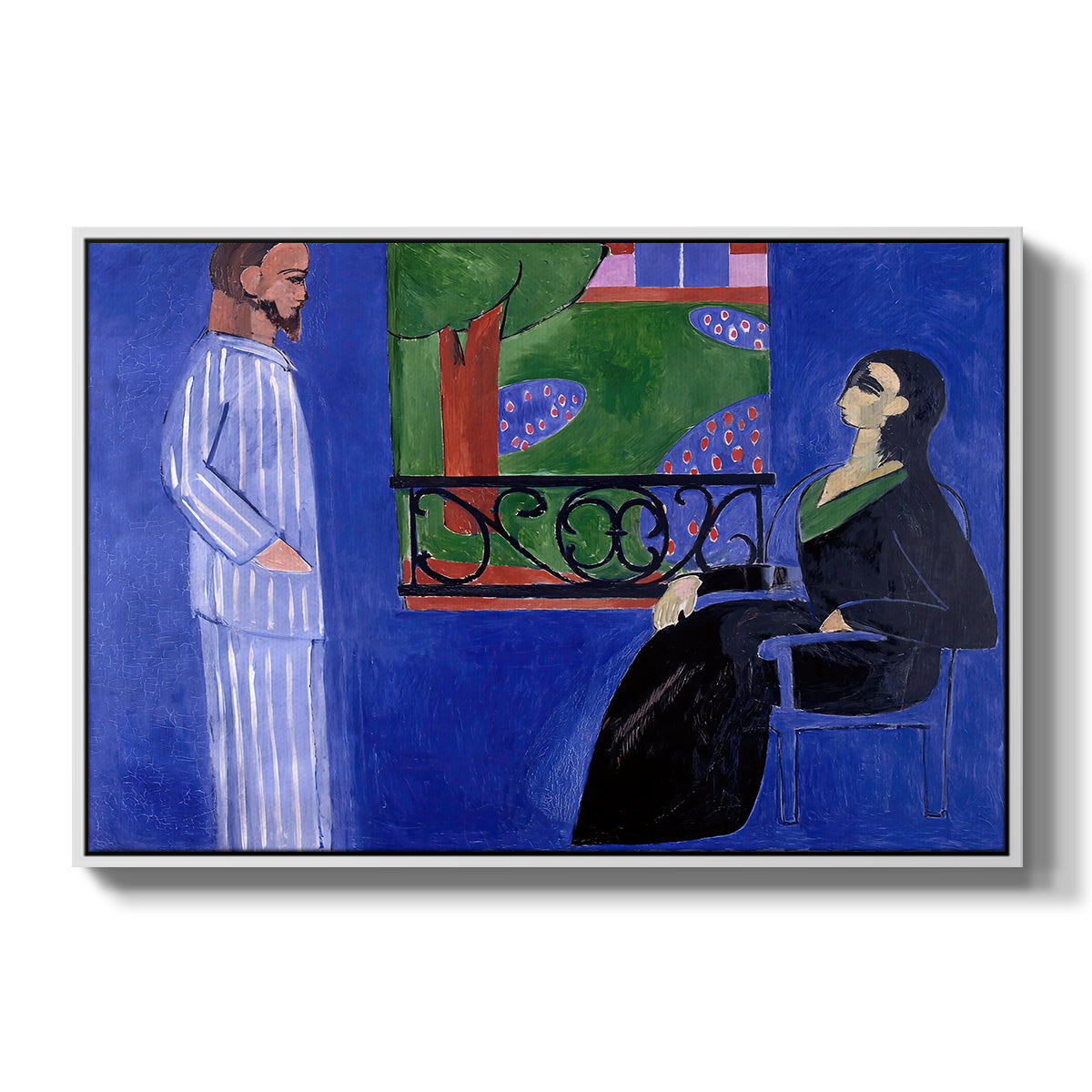 The Conversation, c. 1908-1912 - Floater Framed Canvas Print