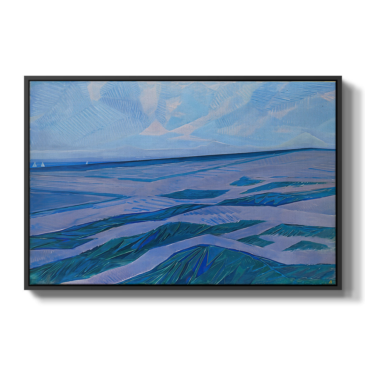 Dune Landscape, 1911 - Floater Framed Canvas Print