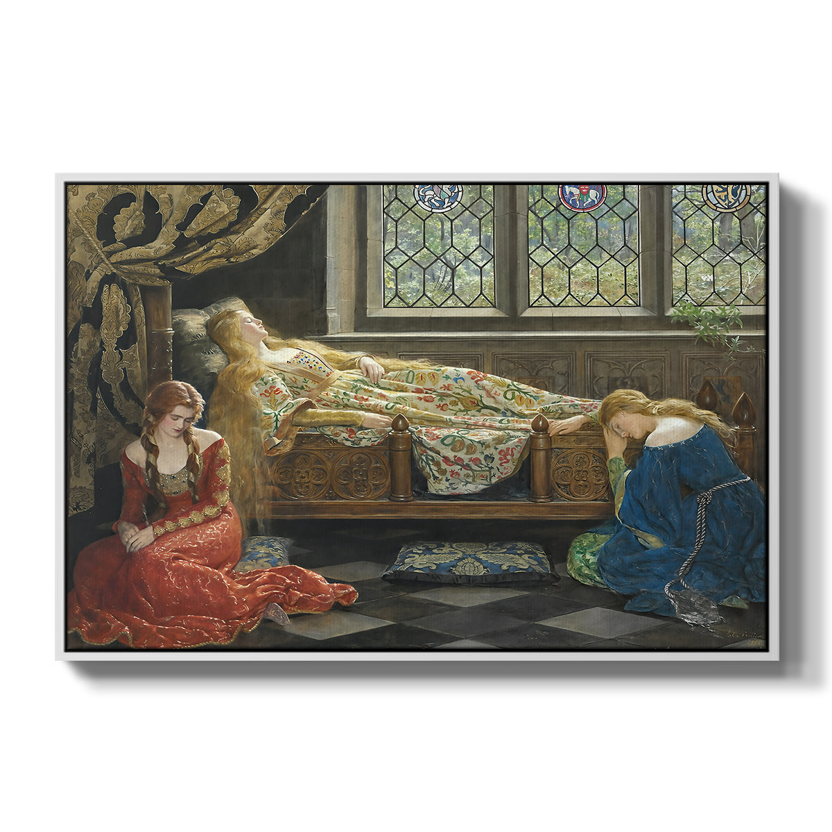 The Sleeping Beauty, 1921 - Floater Framed Canvas Print