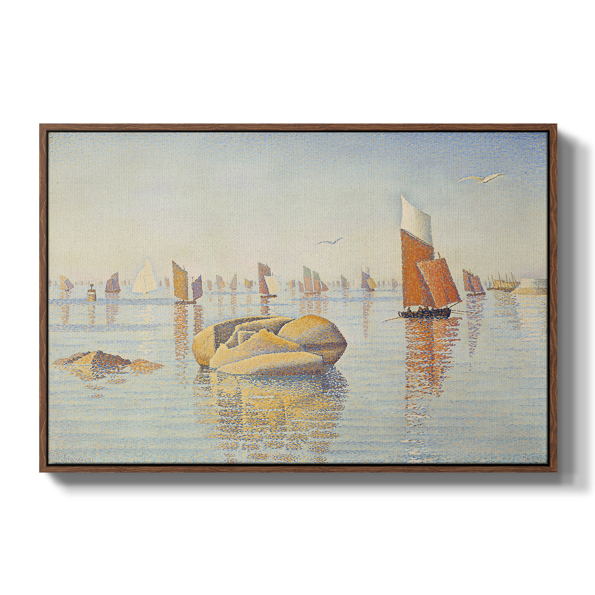 Concarneau, Quiet Morning, Opus 219, 1891 - Floater Framed Canvas Print