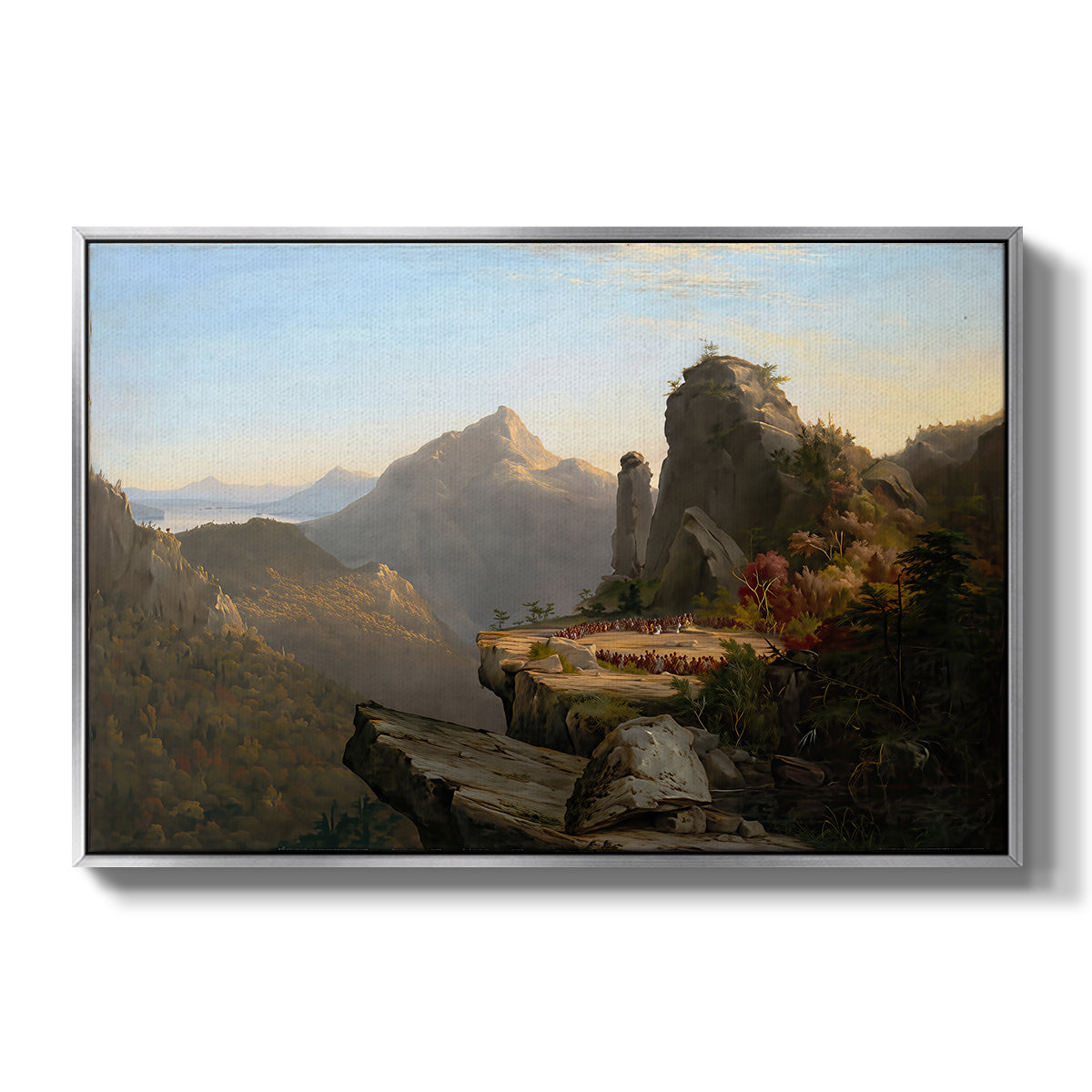 Scene from “The Last of the Mohicans”, 1827 - Floater Framed Canvas Print
