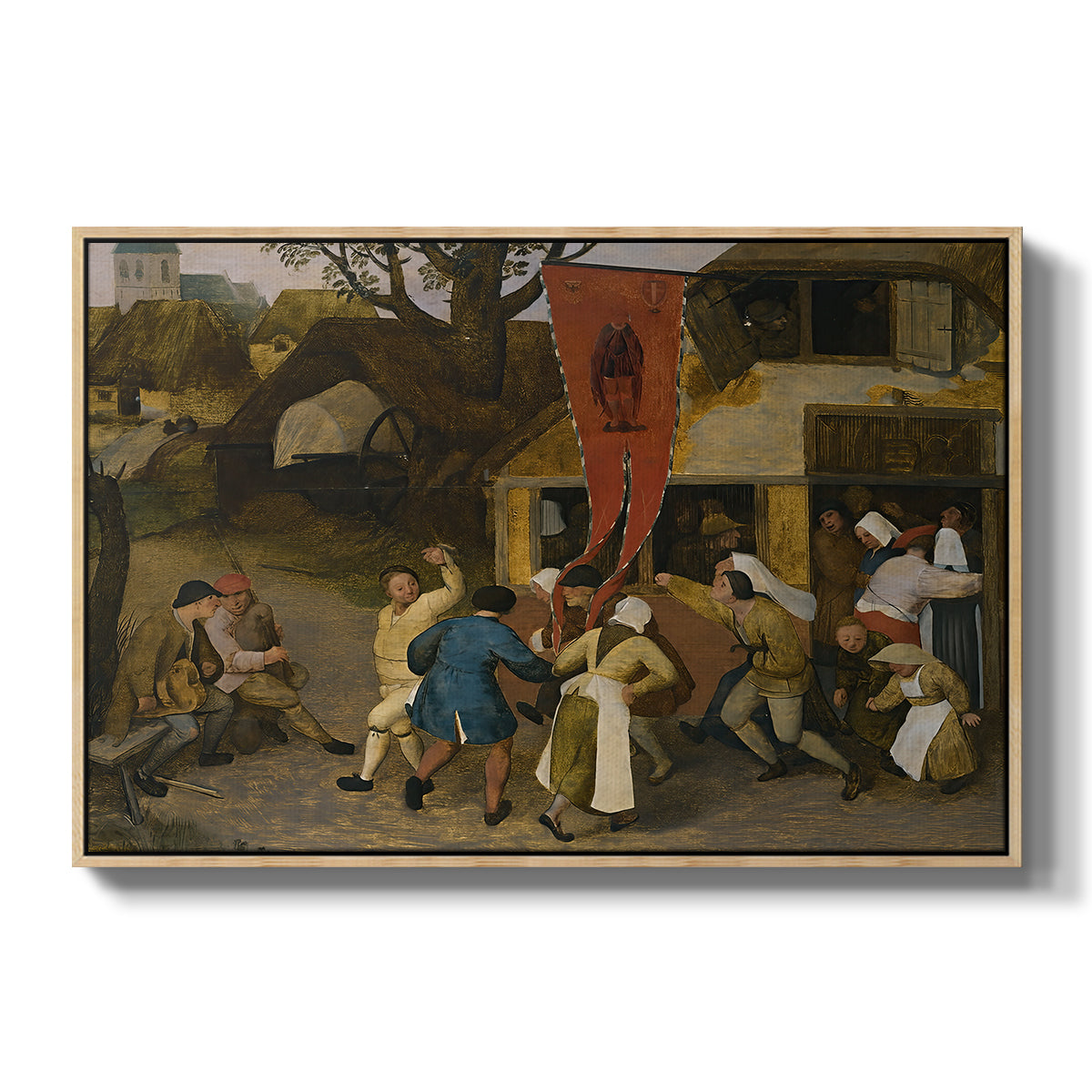 A Village Fair, c. 1567-1569 - Floater Framed Canvas Print