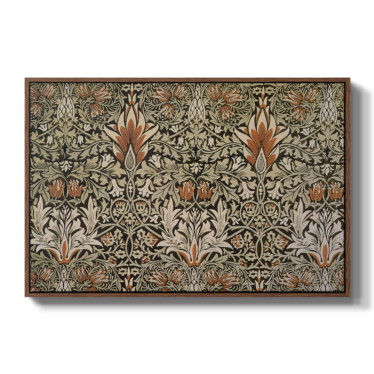 Snakeshead - Charcoal/Spice, c. 1876 - Floater Framed Canvas Print