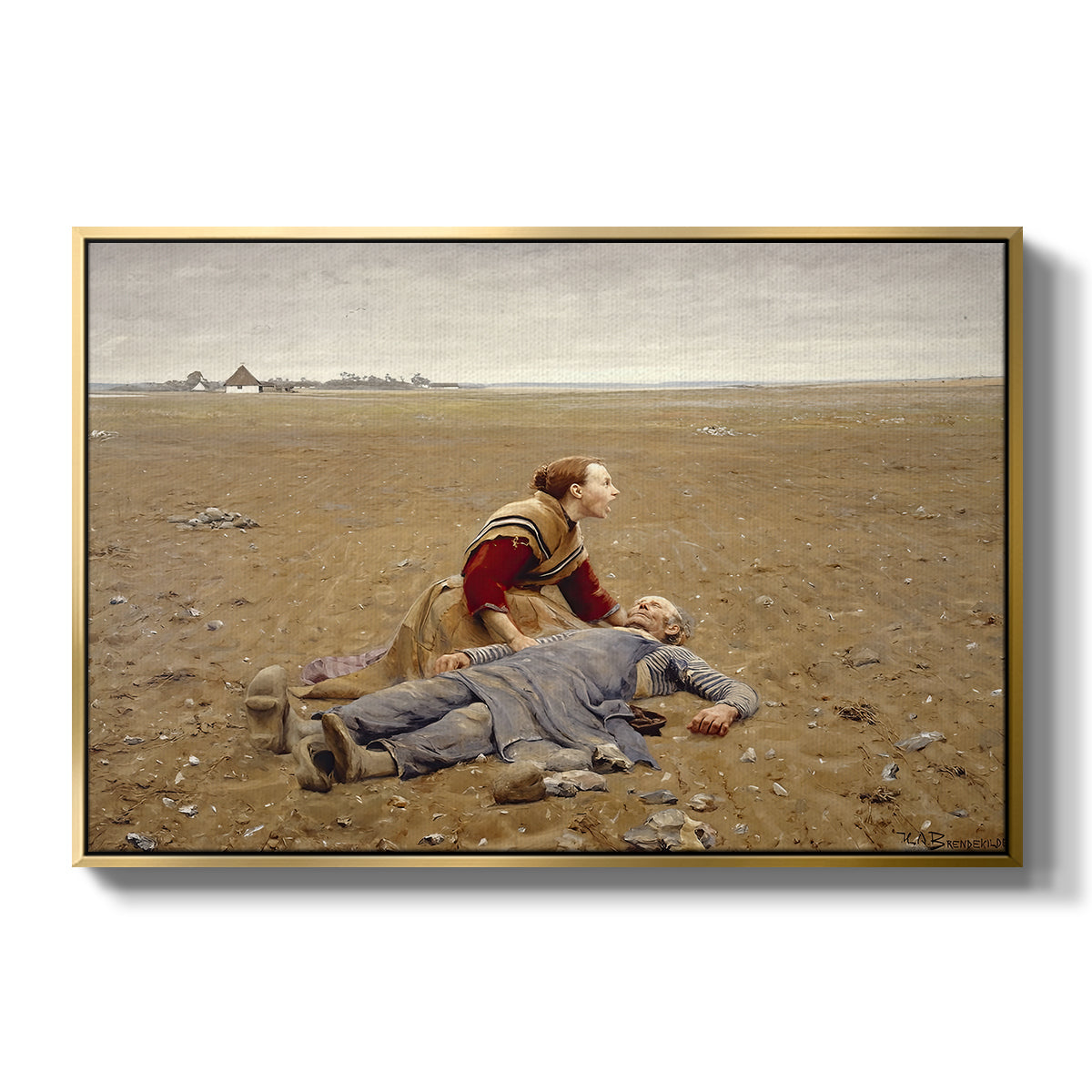 Worn Out (Udslidt), 1889 - Floater Framed Canvas Print