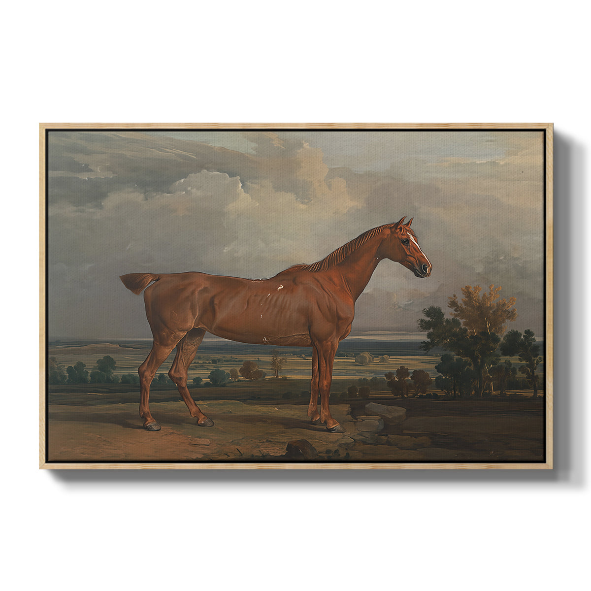 Hunter in a Landscape, 1810 - Floater Framed Canvas Print