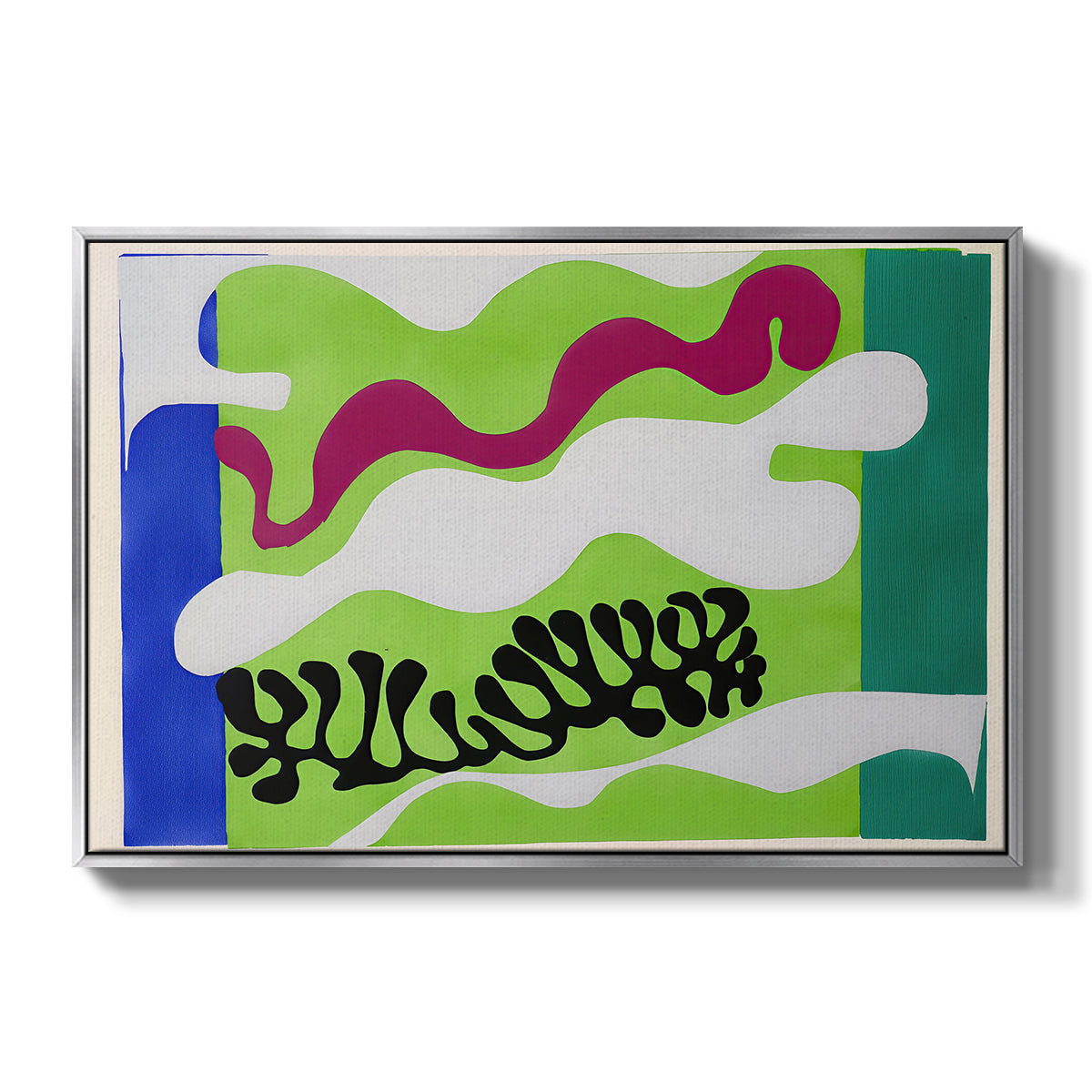 The Lagoon (Le lagon), from Jazz, 1947 - Floater Framed Canvas Print