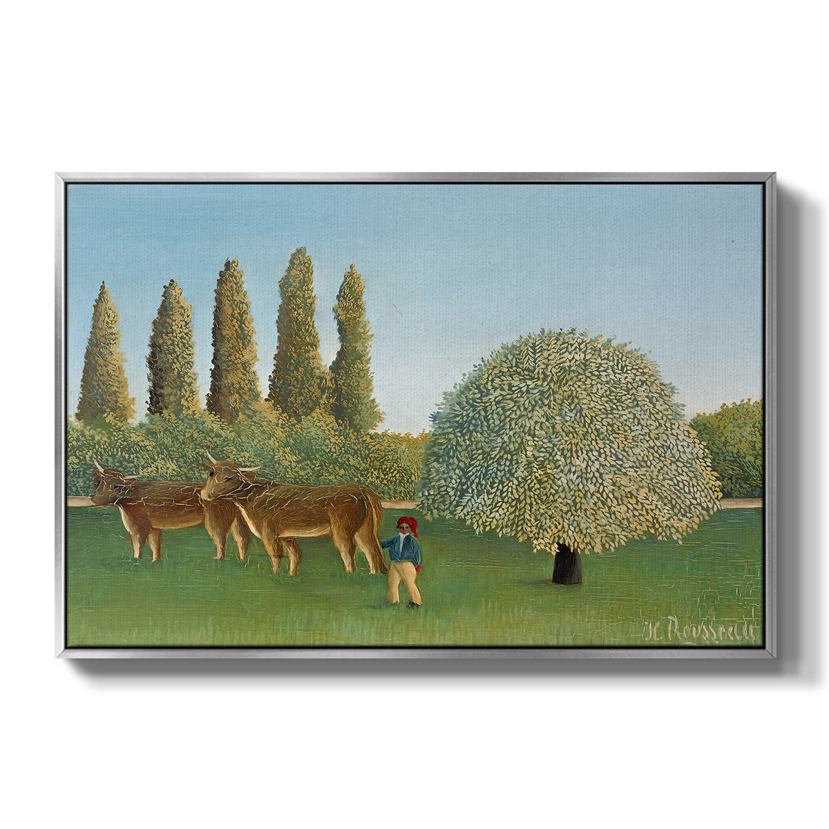 Meadlowland (The Pasture), 1910 - Floater Framed Canvas Print