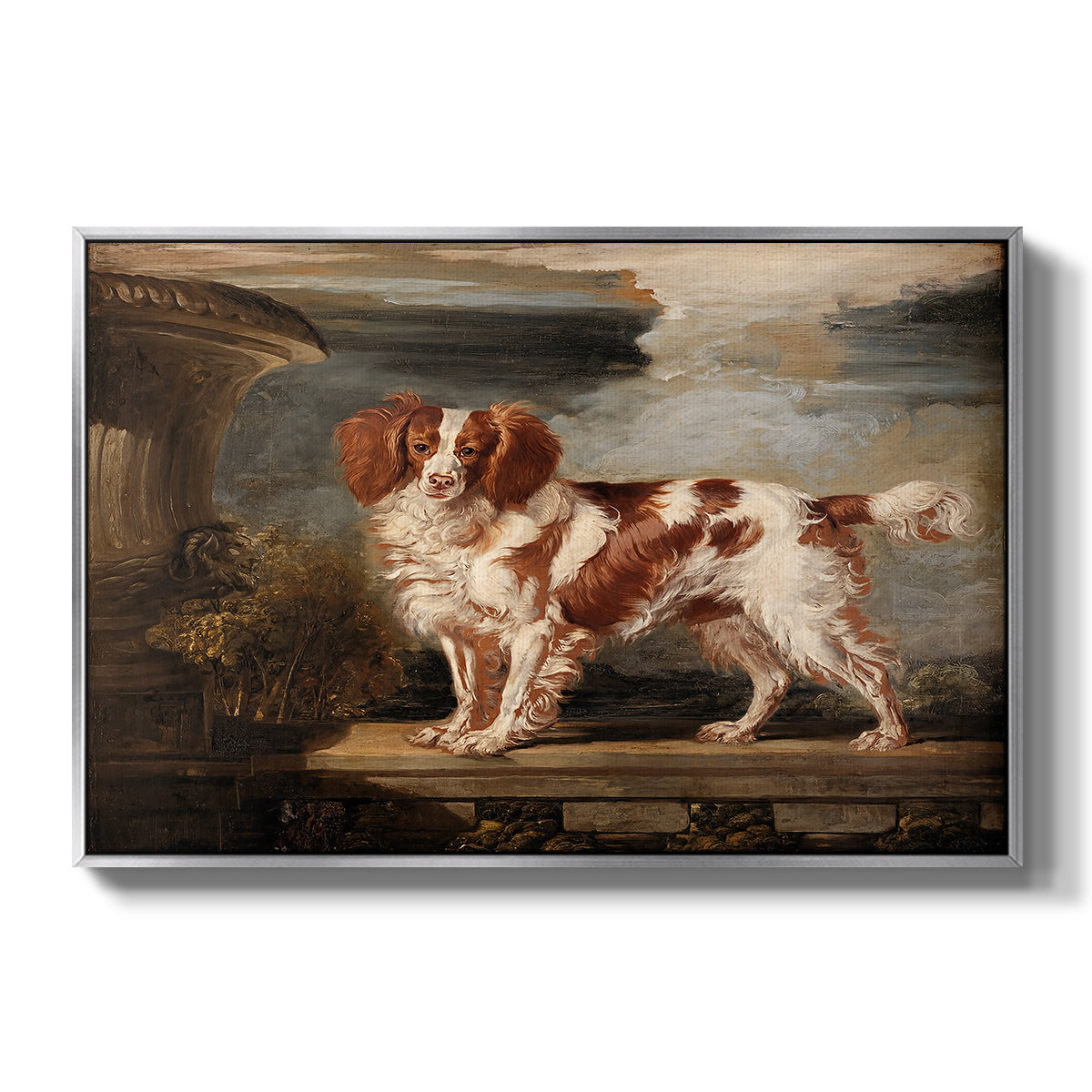 Portrait of Dash, a Favourite Spaniel, Property of Lady Frances Vane-Tempest, 1819 - Floater Framed Canvas Print