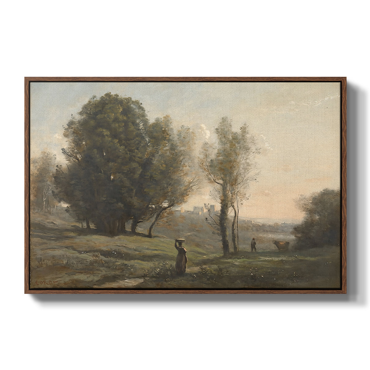 Landscape (Souvenir of les landes), c. 1872 - Floater Framed Canvas Print