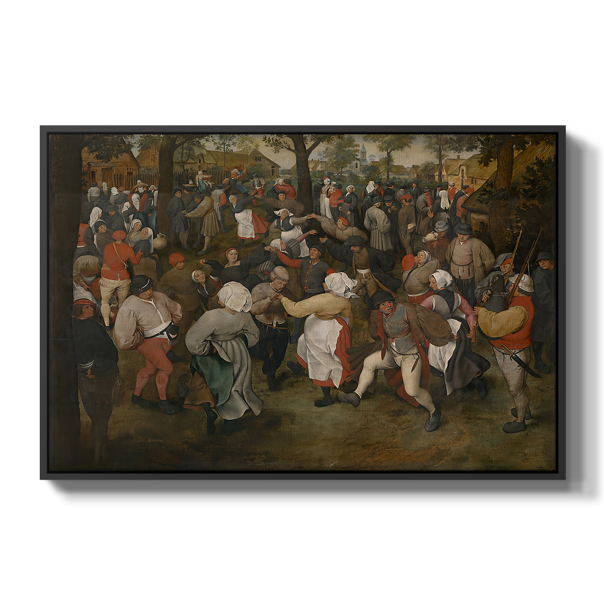 The Wedding Dance, c. 1566 - Floater Framed Canvas Print