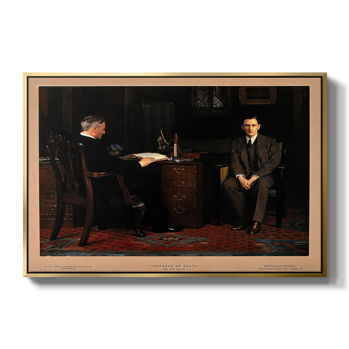 The Sentence of Death, 1908 - Floater Framed Canvas Print
