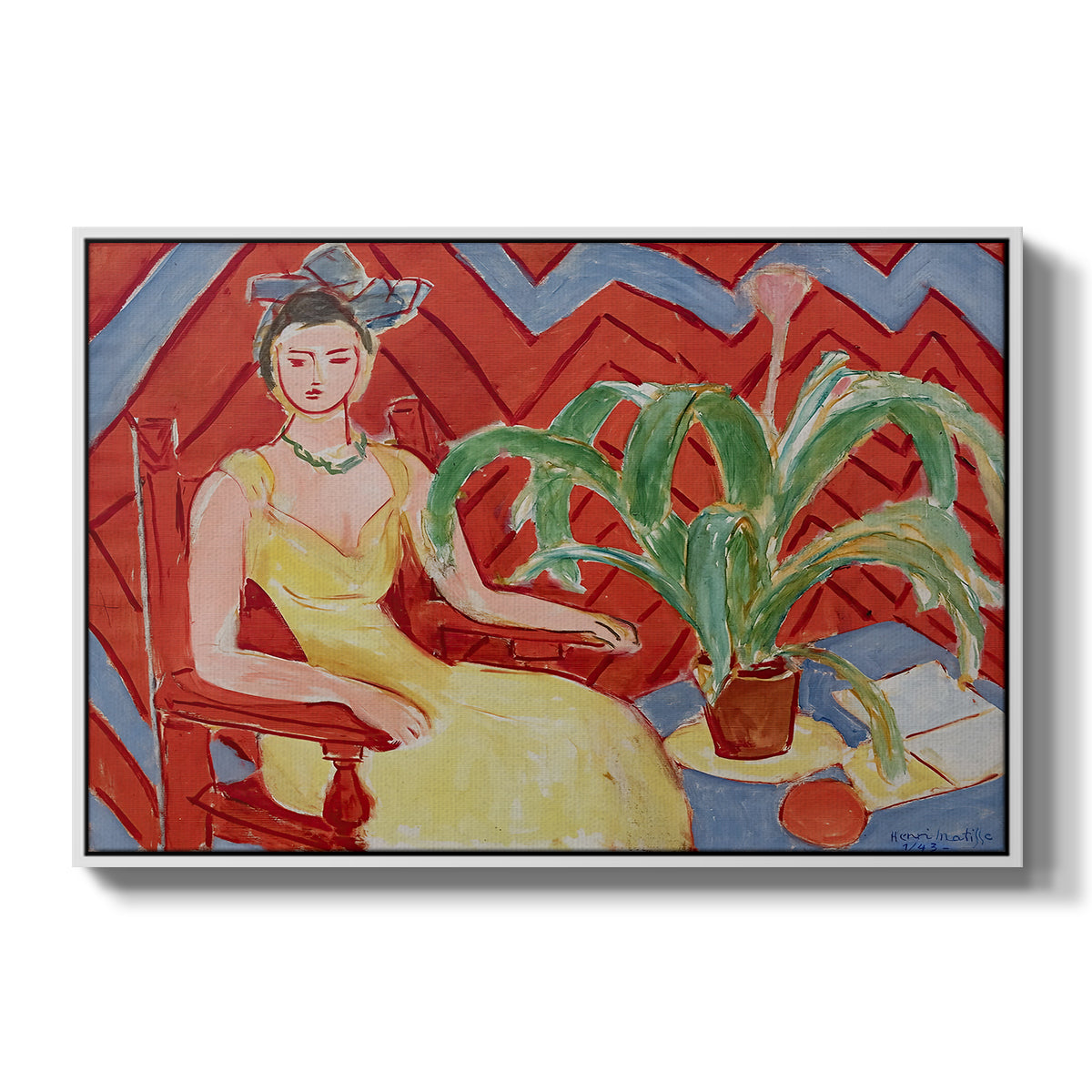 Michaella, 1943 - Floater Framed Canvas Print