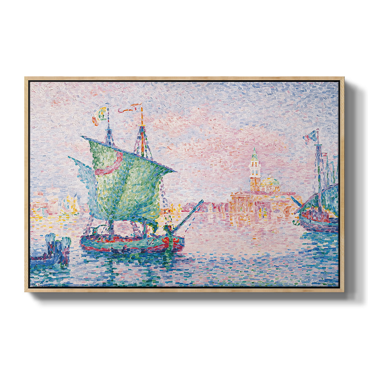 Venice, the Pink Cloud, 1909 - Floater Framed Canvas Print