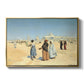 View from the Desert of Cairo with Citadel and Mamluk Tombs in the Background, c. 1889-1890 - Floater Framed Canvas Print