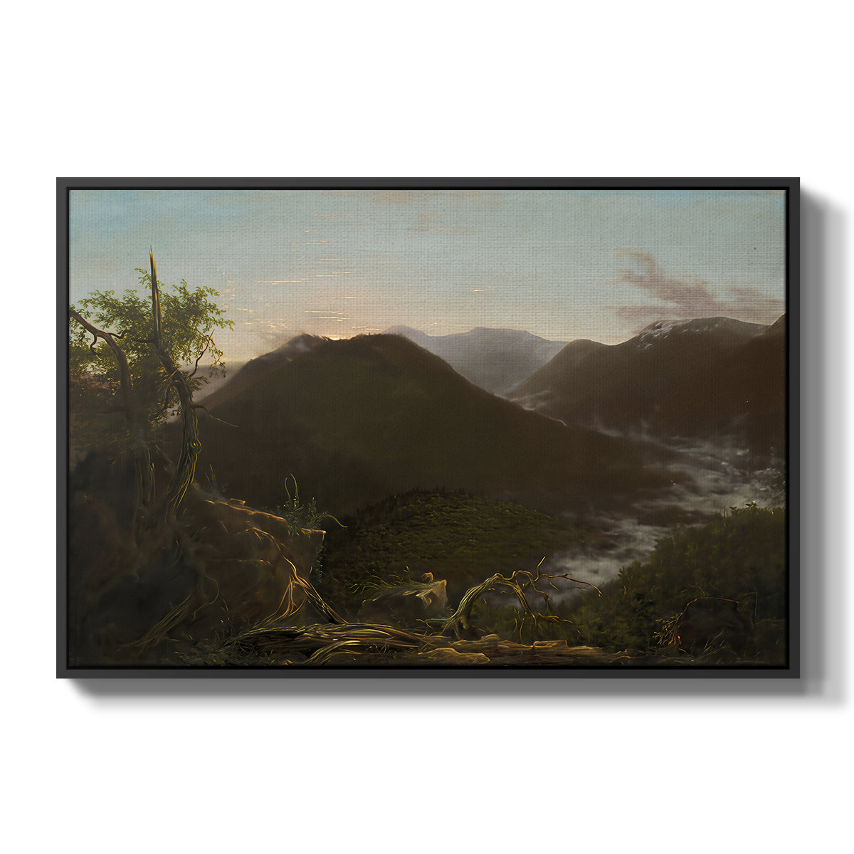 Sunrise in the Catskill Mountains, 1826 - Floater Framed Canvas Print