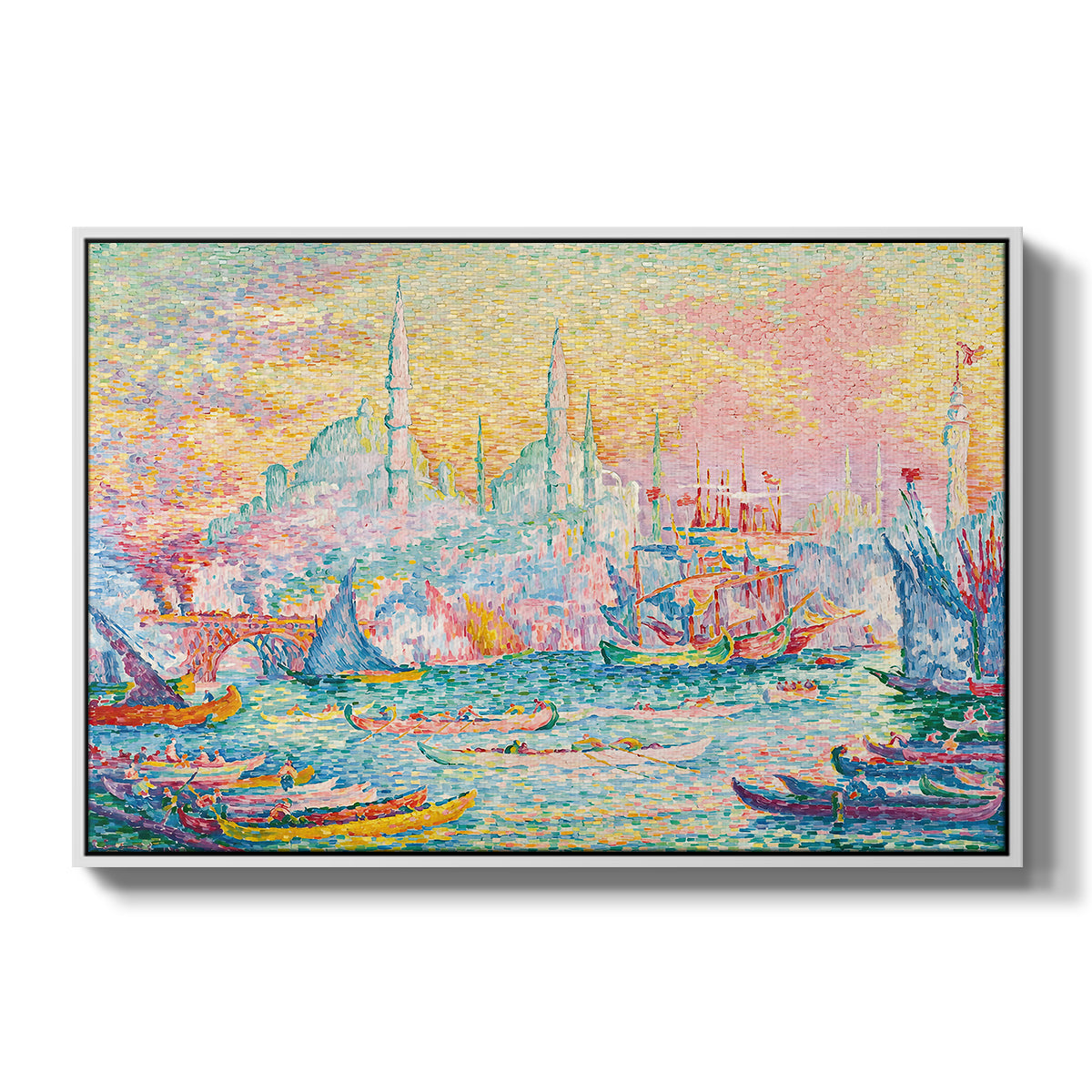 The Golden Horn, Constantinople, 1907 - Floater Framed Canvas Print