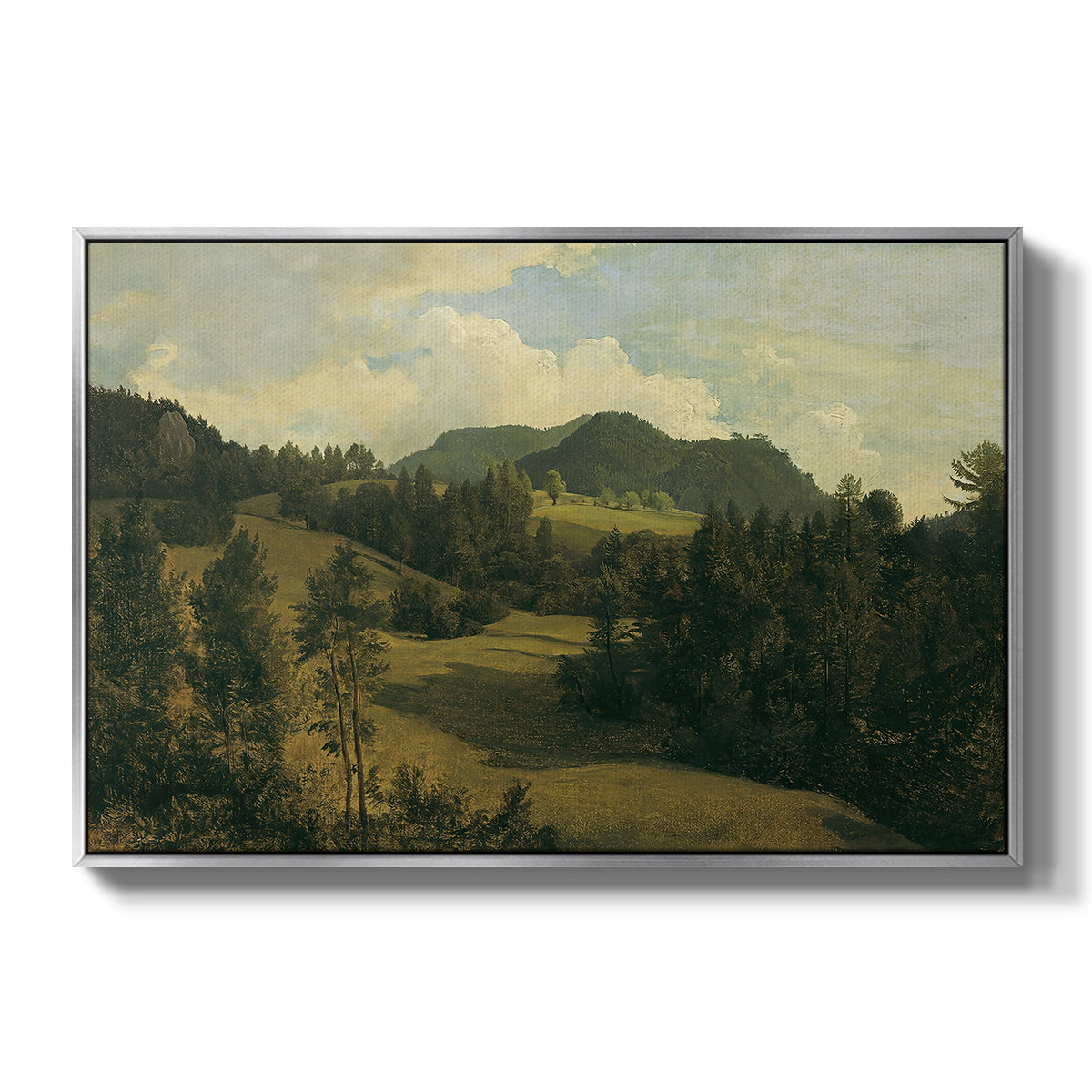 Landscape near Miesenbach, c. 1830 - Floater Framed Canvas Print