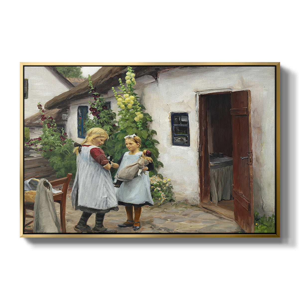 Have You Seen My Kitten?, 1914 - Floater Framed Canvas Print