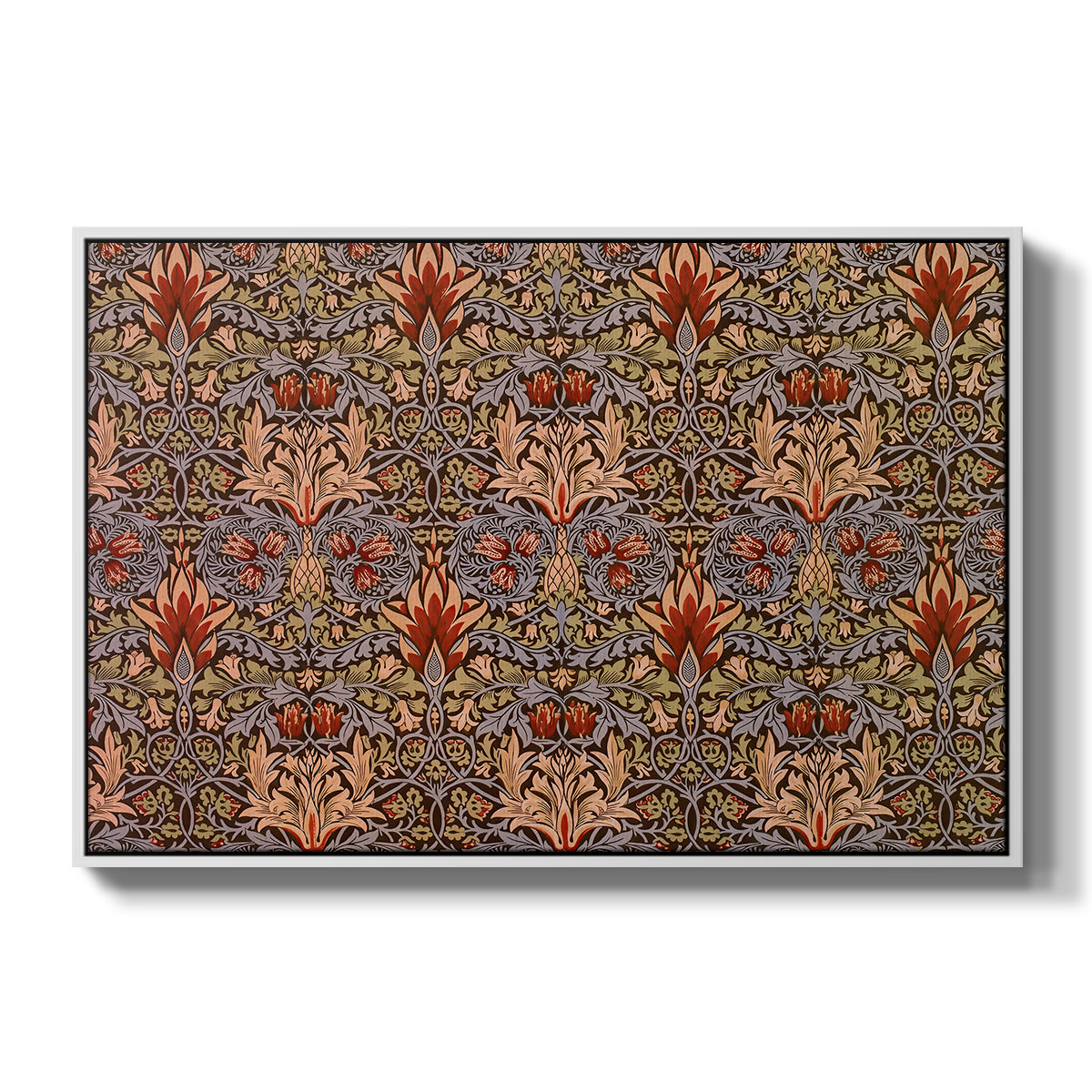 Snakeshead - Red/Cumin, c. 1876 - Floater Framed Canvas Print