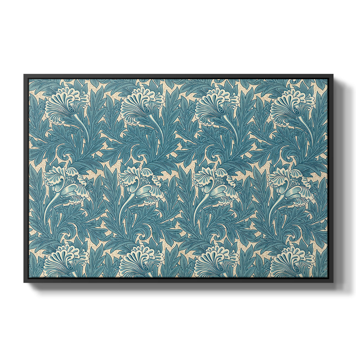Tulip (Teal), 1875 - Floater Framed Canvas Print