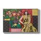 Seated Woman with a Vase of Amaryllis, 1941 - Floater Framed Canvas Print