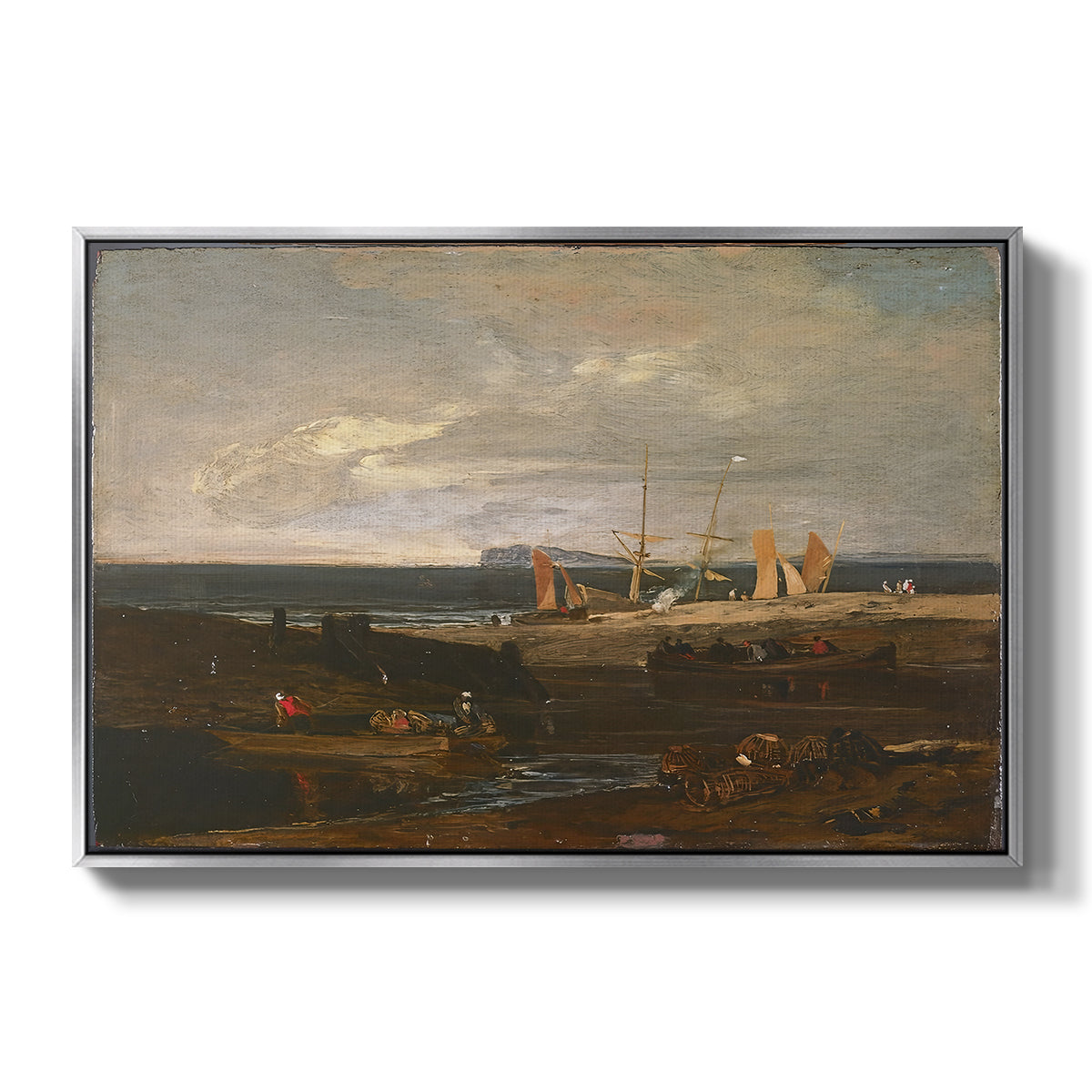 A Scene on the English Coast, c. 1798 - Floater Framed Canvas Print