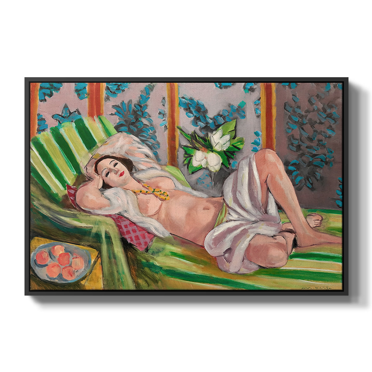 Odalisque Couchée Aux Magnolias, c. 1923 - Floater Framed Canvas Print