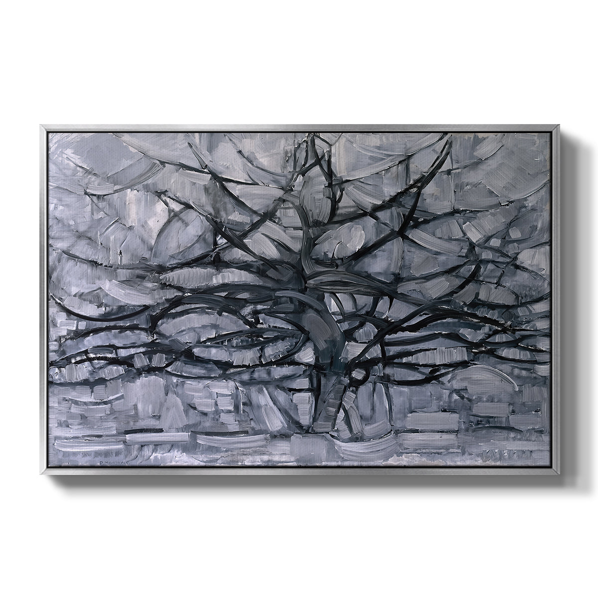 The Gray Tree, 1911 - Floater Framed Canvas Print