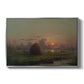 Haystack at Sunset, 1880 - Floater Framed Canvas Print
