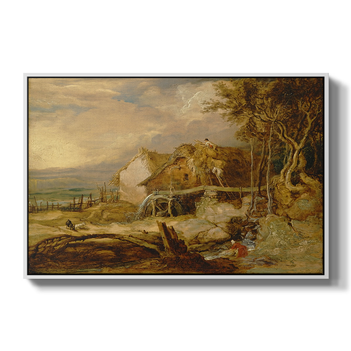 An Overshot Mill, c. 1802-1807 - Floater Framed Canvas Print
