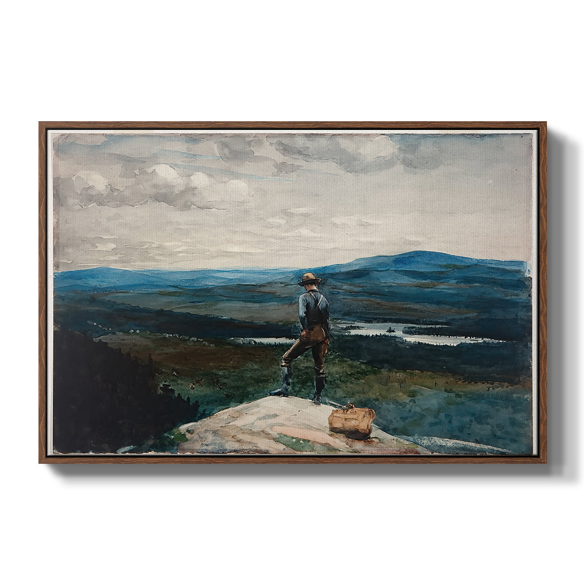 The Ranger, Adirondacks, 1882 - Floater Framed Canvas Print