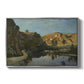 River Landscape with Cliffs, c. 1850-1860 - Floater Framed Canvas Print