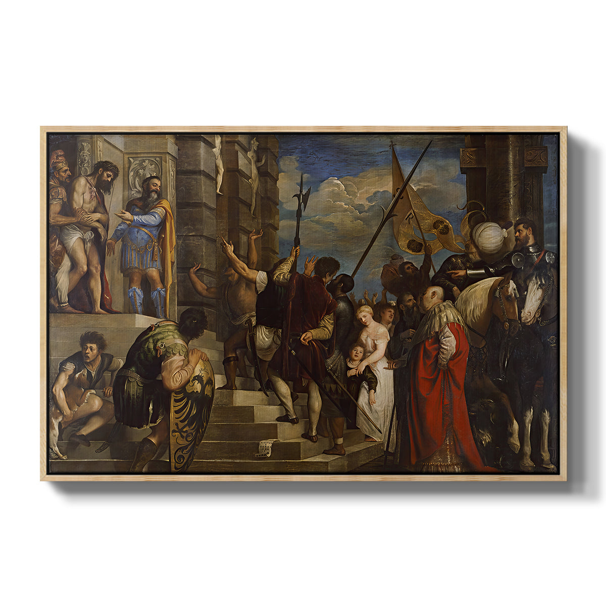 Ecce Homo, c. 1543 - Floater Framed Canvas Print