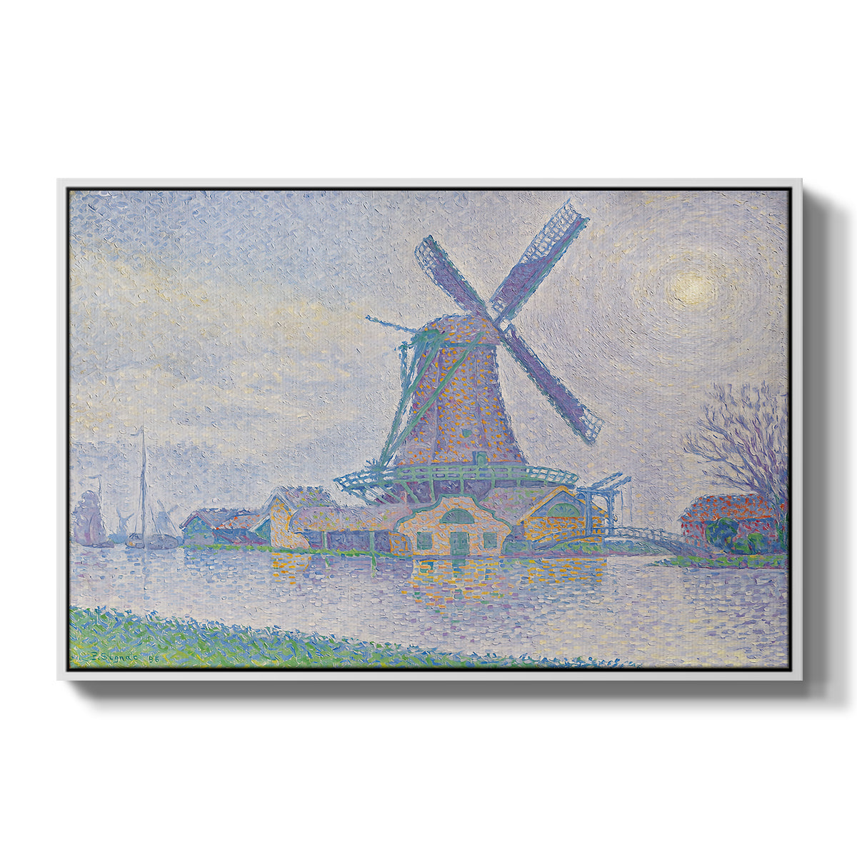 Mill of Edam (Moulin d'Edam), 1896 - Floater Framed Canvas Print