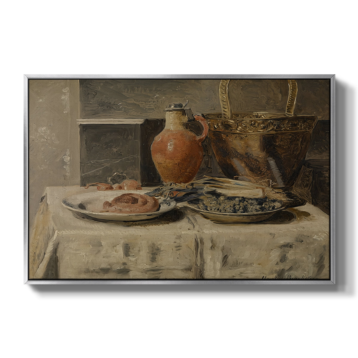 Still Life with Jar, c. 1881-1885 - Floater Framed Canvas Print